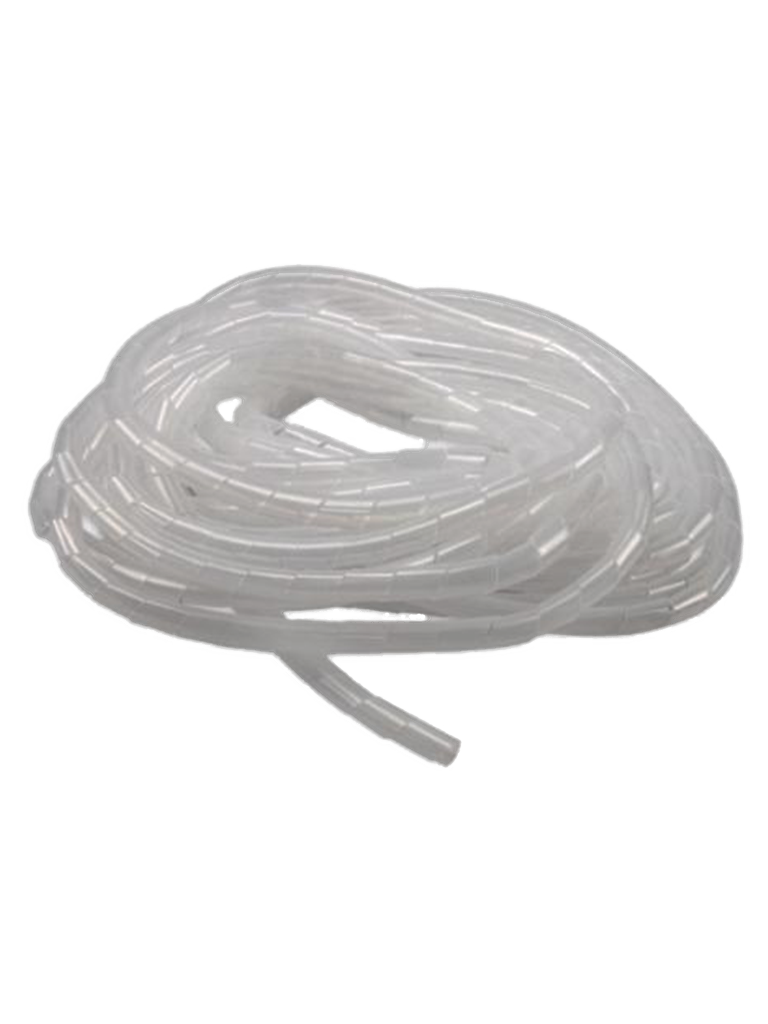 SBETECH SBEESP12 - Organizador de cable / Espiral blanco / 1/2" / 10 Metros / Rollo