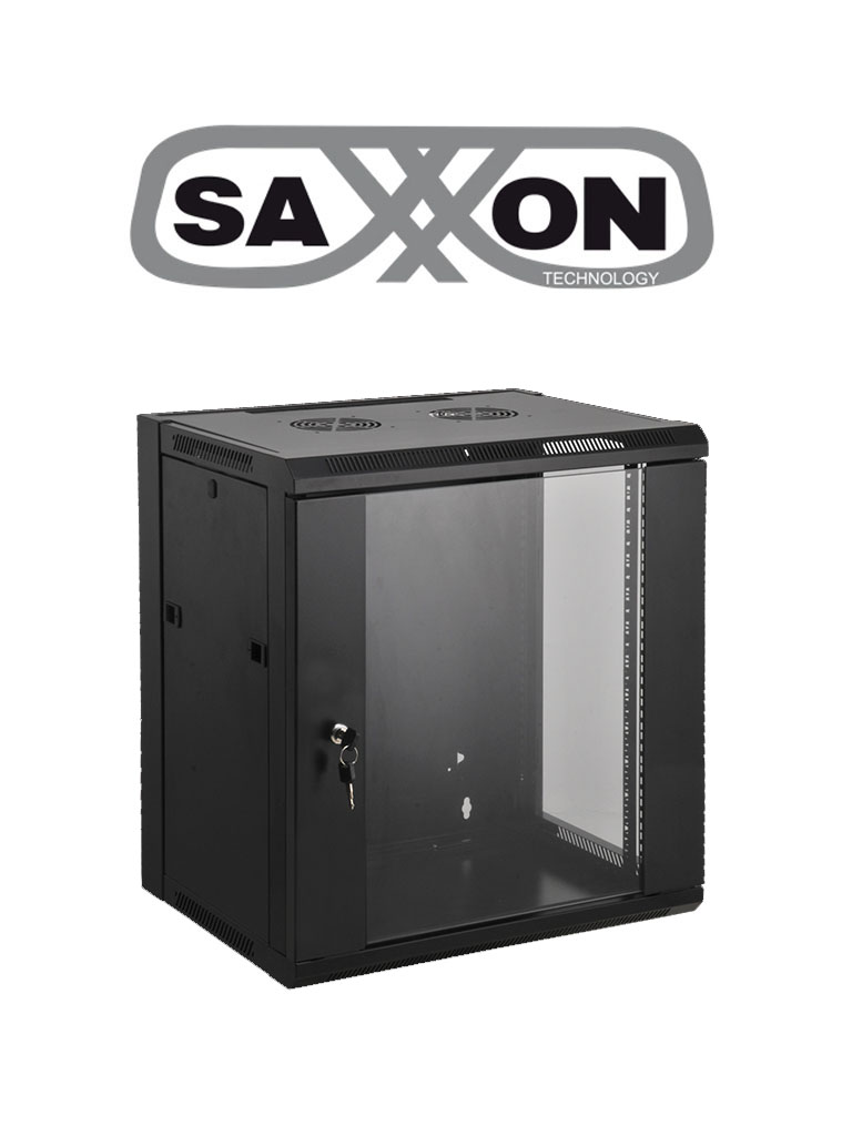 SAXXON SE540601 - Gabinete de pared / 6 UR / Fijo / Capacidad de carga de 60 Kg / Ancho 570 mm x profundidad 450 mm x alto 370 mm / #Gabinete