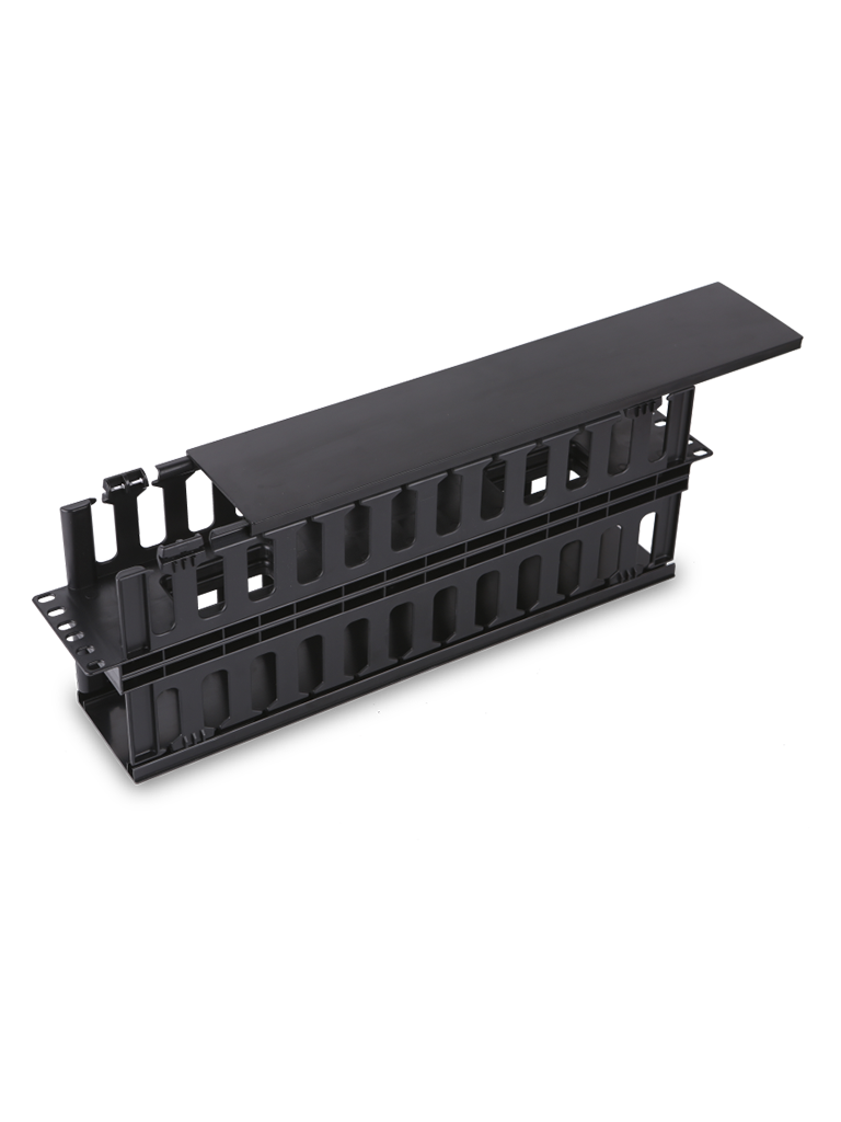 SAXXON J60610 - Organizador de cable horizontal para rack / Doble lado / Plastico / 2U