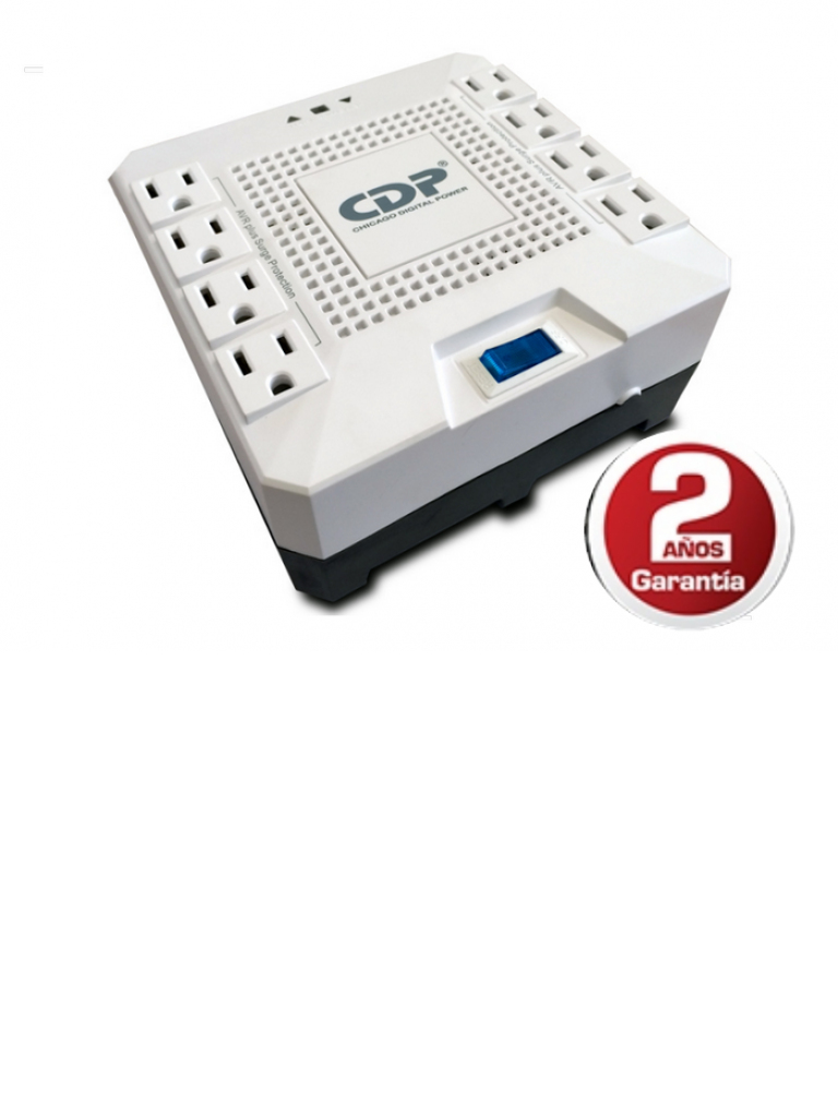 CDP RAVR1808 - Regulador para equipos electrónicos de alto consumo / 1800VA / 1000W / 8 Tomas con protección