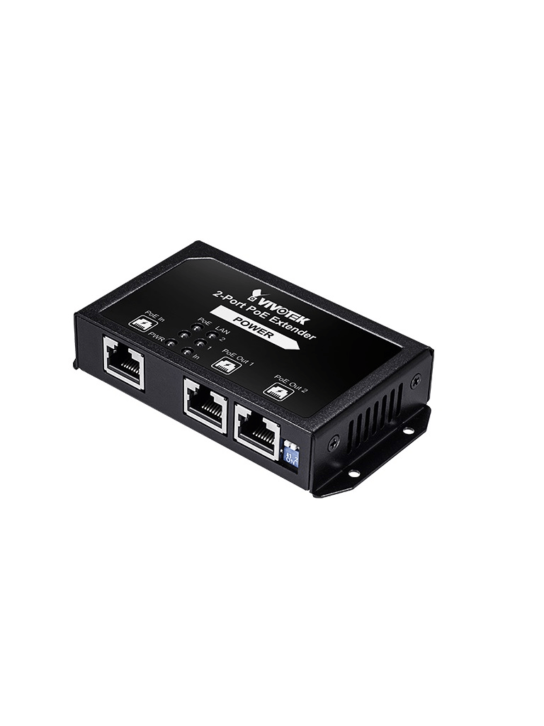 VIVOTEK AP-FXC-0210 - Extensor PoE 2 puertos fast ethernet / Para interior / 70W / Hasta 300M en cascada