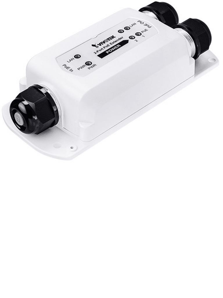 VIVOTEK APFXC0260 - Extensor PoE para exterior / 2 Puertos fe / Conexion en cascada hasta 300 Mts / Salida PoE hasta 70W / IP67 / IK10