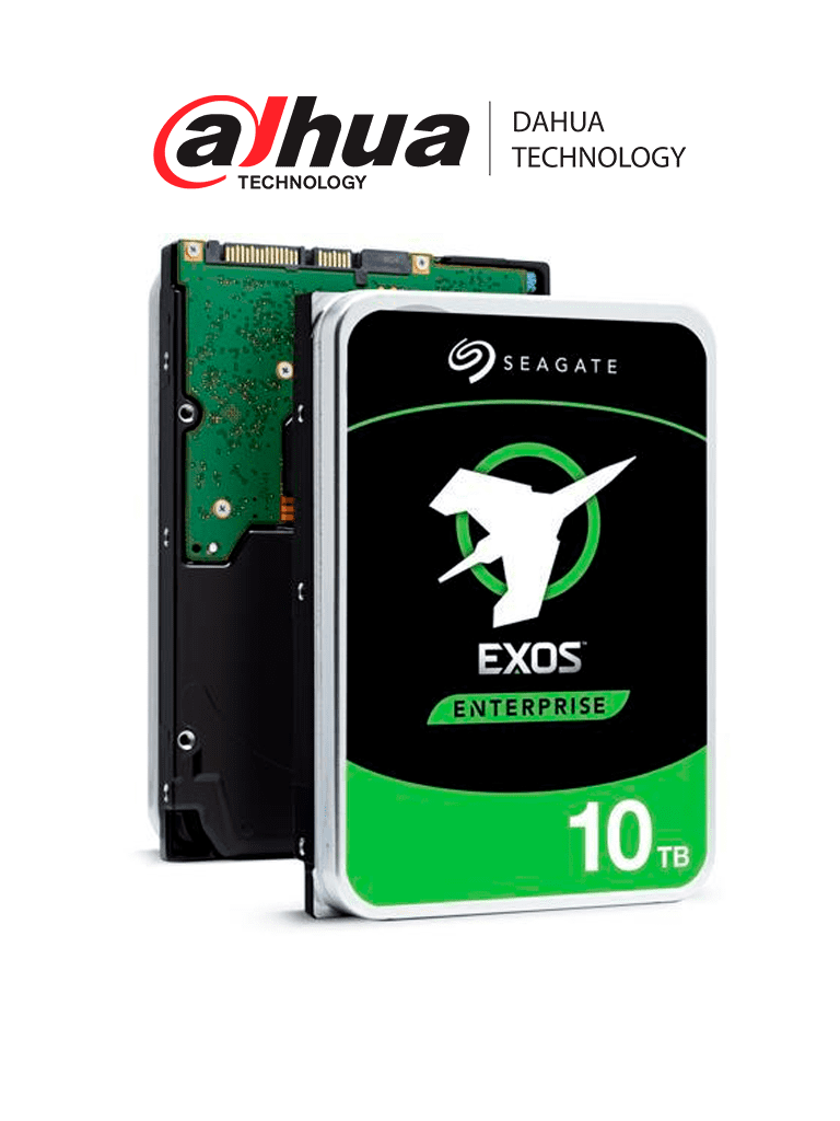 SEAGATE/DAHUA- ST10000NM001G - Disco Duro Empresarial de 10 TB/ Exos X16/ Especial para Servidores/ 7200 RPM/ Ideal para Centro de Datos, Raid y Vigilancia Centralizada/