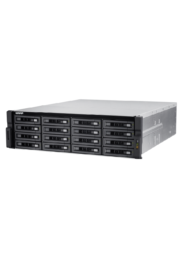 QNAP TVSEC1680USASRP16GR2 - SISTEMA DE ALMACENAMIENTO EN RED NAS/ RACK 3U/ 16 BAHIAS/ INTEL XEON E3-1246 V2/ 3.5 GHZ/ 16 GB RAM/ 4 x RJ45 GIGA/ 2 x 10GBE SFP+/ FUENTE REDUNDANTE/ NO INCLUYE RIEL/ NO INCLUYE RAIL-A03-57