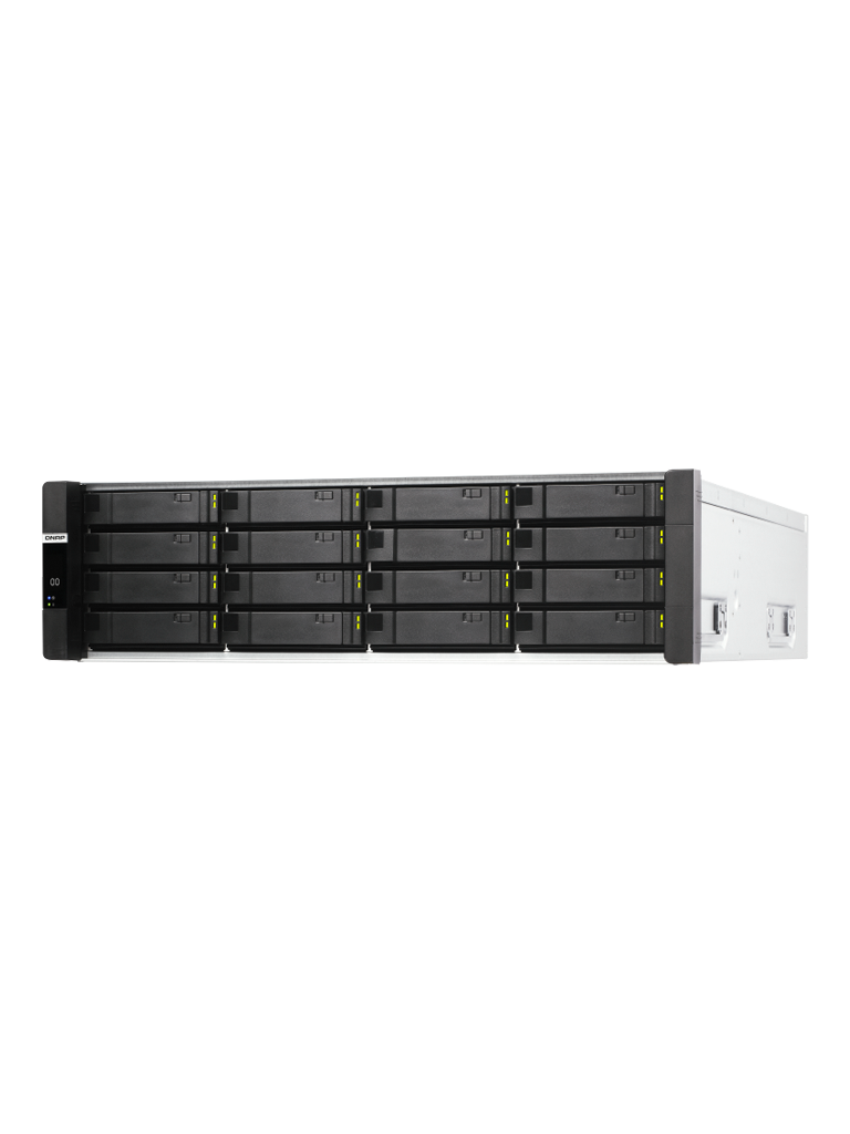 QNAP ES1686DC2142IT96G - SISTEMA DE ALMACENAMIENTO EN RED NAS/ 16 BAHIAS/ 3U/ INTEL XEON D-2142IT/ 1.9GHZ/ 8-CORE/ 48 GB RAM POR CONTROLADOR/ ZFS NAS ISCSI/ SAS 12G/ 3 x RJ45 GIGA/ 4 x 10GBE (SFP+)/ INCLUYE RAIL-E02