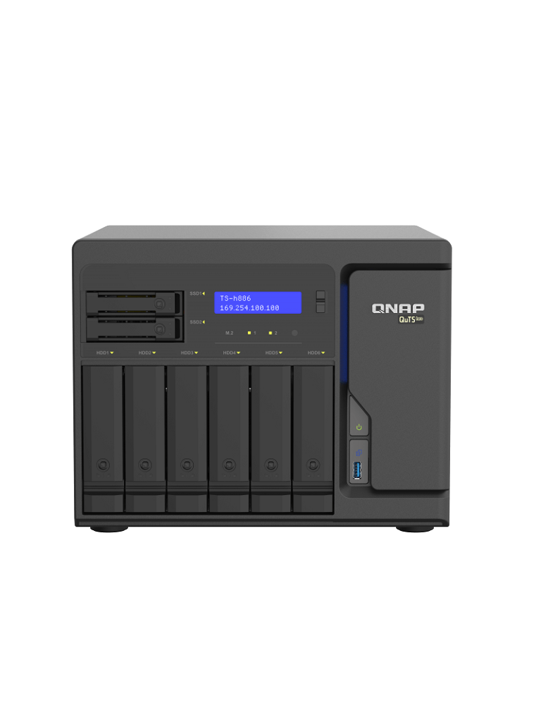 QNAP TS-h886-D1622-16G - NAS 6 BAHIAS/ XEON D-1622 2.6GHz/ 16GB ECC RAM/QuTS hero