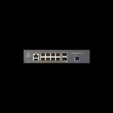 Switch cnMatrix EX2010-P capa 3 de 10 puertos(8 PoE Gigabit 802.3af/at, 2 SFP, 1 consola, 1 MNGMT, 1 USB)  administración desde la Nube (MX-EX2010PXA-U)