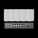 Starter Kit Wi-Fi Empresarial de 5 Access Point PLE425 y 1 Switch PoE EX2010P