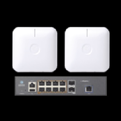 Starter Kit Wi-Fi Empresarial de 2 Access Point PLE410 y 1 Switch PoE EX1010P