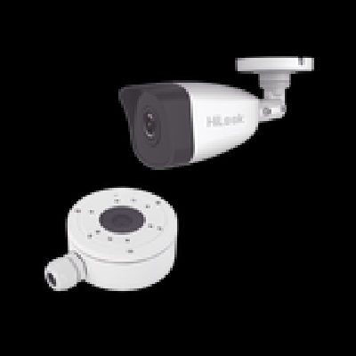 KIT DE CÁMARA + MONTAJE / Bala IP 4 Megapixel / 30 mts IR / Exterior IP67 / PoE / WDR 120 dB / Lente 2.8 mm / H.265+