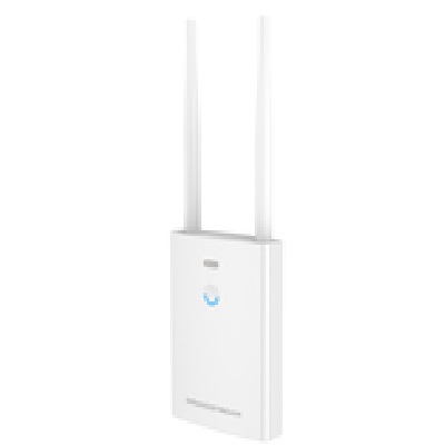 Punto de acceso para exterior Wi-Fi 6 802.11 ax 1.77 Gbps, MU-MIMO 2x2:2 con administración desde la nube gratuita o stand-alone, controlador integrado para hasta 50 APs.