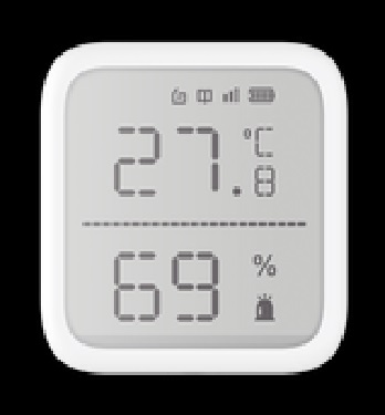 (AX PRO) Detector de Temperatura y Detector de Humedad Inalámbrico / 2.7" de Tamaño / Uso en Interior