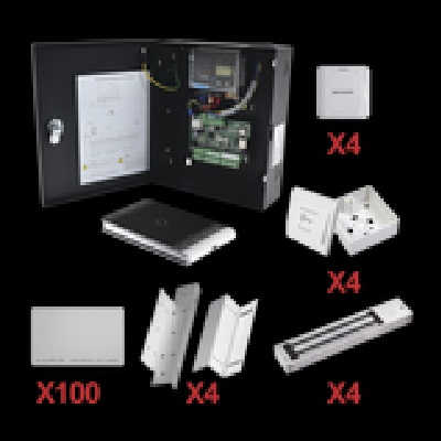 Kit de Control de Acceso con TARJETA para 4 Puertas  / TODO INCLUIDO / Software IVMS4200 incluido