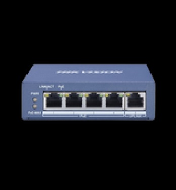 Switch Gigabit  PoE+ / No Administrable / 4 Puertos 10/100/1000 Mbps PoE+ (hasta 300 m) + 1 Puerto 10/100/1000 Mbps Uplink /  35 W