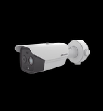 Bala IP Dual / Térmica 9.7 mm ( 256 — 92 ) / Óptico 8 mm (4 Megapixel) / 30 mts IR / Exterior IP67 / PoE / Termométrica / Detección de Temperatura / Sirena y Luz Intermitente Integrada