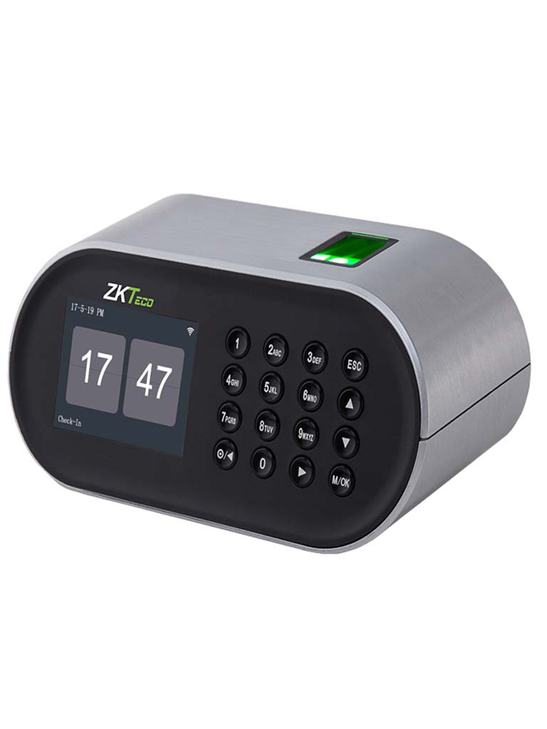 ZKTECO D1 - Control de Asistencia Básico / 1000 Huellas / WiFi / Descargas USB en Hoja de Cálculo / 2 Horas de Respaldo / Para Escritorio / APP