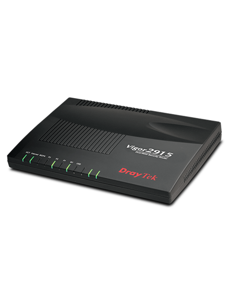 DRAYTEK VIGOR2915 - Router Multi-WAN Balanceador de Cargas/ 2 Puertos WAN Gigabit RJ45/ Hasta 4 Puertos LAN Gigabit/ Capacidad de hasta 16 Túneles VPN/ Filtrado de contenido WEB/ Ideal para PyMES/