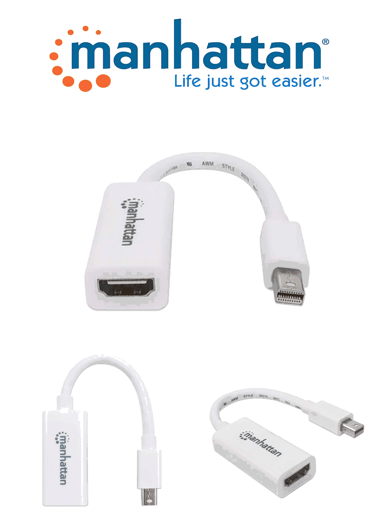 MANHATTAN - 322461 Adaptador DisplayPort Mini M a HDMI H