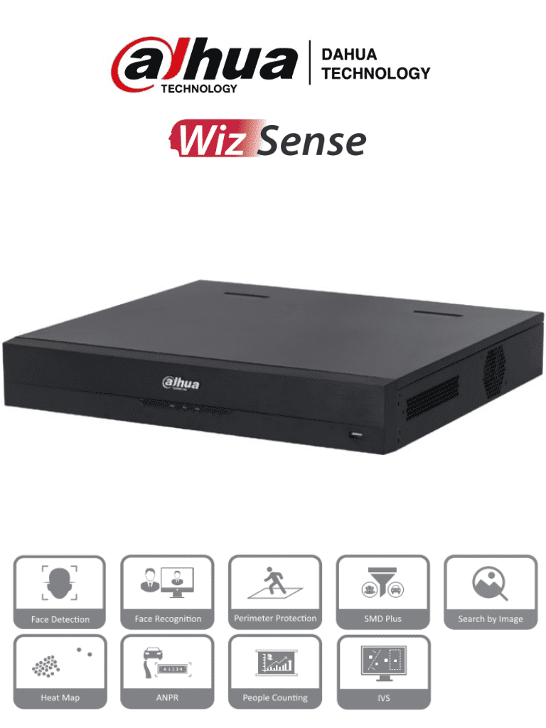 DAHUA NVR4432-16P-4KS2/I - NVR de 8 Megapixeles/ 4k con IA/ 32 Canales IP/ 16 Puertos PoE/ 4 Bahías de Discos Duros/ WizSense/ H.265+/ 1 Canal de Reconocimiento Facial/ Soporta Camaras IA/ Rendimiento 256 Mbps/160 Mbps con IA Activada/#LoNuevo #Ingeniero