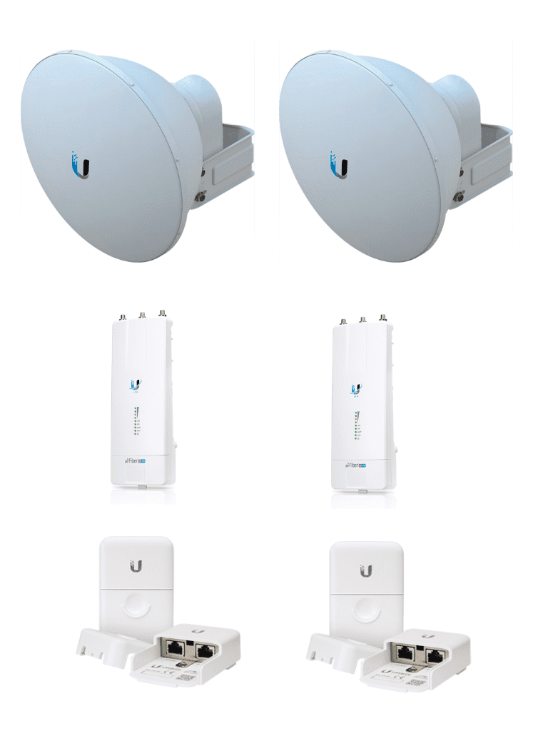 KIT Airfiber AF5X-HD con Antena Fiber 23 dBi Slam-45 para enlace PTP carrier class BACKHAUL de 500 MBPS hasta 6 km, Banda libre 5.8Ghz #OfertasUbiquiti #LosIndispensables