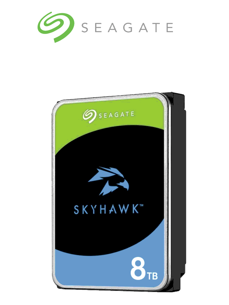 SEAGATE ST8000VE001- Disco Duro de 8TB SkyHawk AI/ 3.5"/ Para videovigilancia / SATA III/ 6 Gbit/s / 7200RPM / 256MB Caché