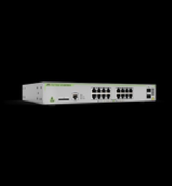 Switch Administrable CentreCOM GS970M, Capa 3 de 16 Puertos 10/100/1000 Mbps + 2 puertos SFP Gigabit