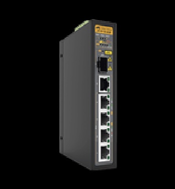 Switch Industrial PoE+ administrable Web SMART de 5 Puertos 10/100/1000 Mbps (4 Puertos son PoE+) + 1 puertos SFP, 90 W