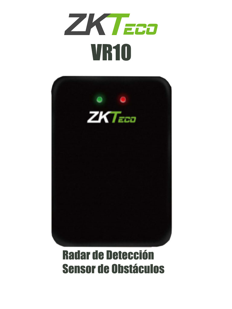 ZKTECO VR10 - Radar de Detección para Control de Acceso Vehicular / Rango de Detección de Vehículos o Personas 0-6m / RS485 / IP67 / DC 12V / Compatible con Barreras Wejoin y ZKTECO