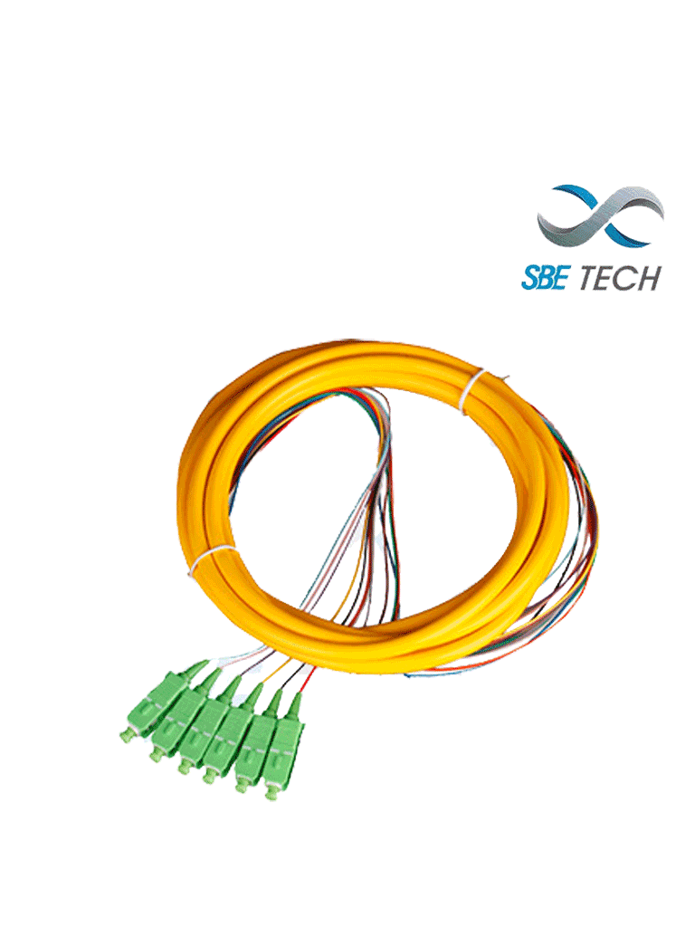 SBETECH SBE-PIGSCAPC2MSM12P - Pigtail SC/APC monomodo 9/125 simplex 2mts Paq 12