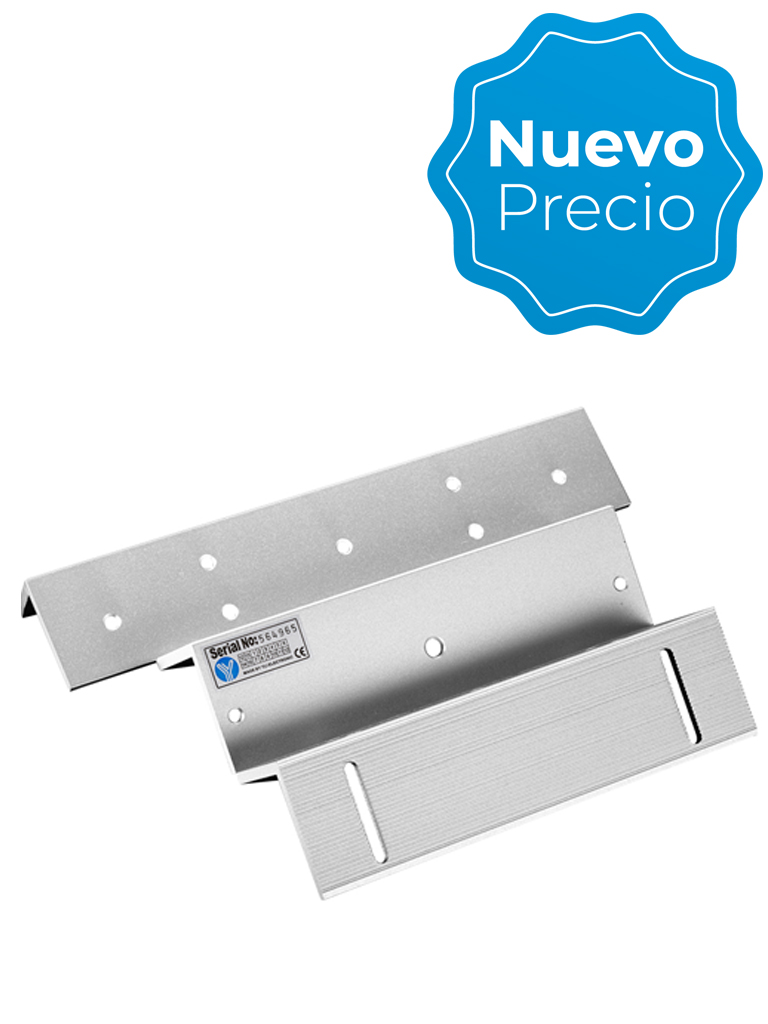 YLI MBK280NZL - Soporte de fijación ZL de aluminio para puerta con apertura interior / Compatible con cerradura magnética YM280N y YM80NLED