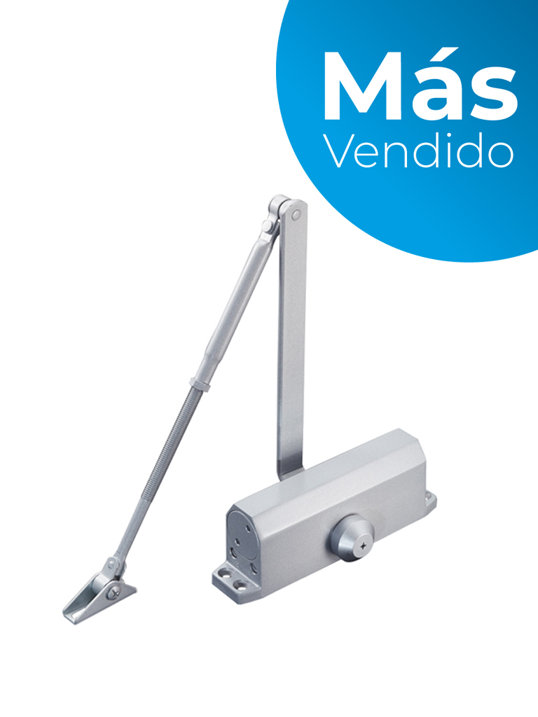 YLI YC832 - Brazo cierra puerta automático / Para puertas de 100 kg / Compatible con puertas de madera, vidrio, metal / Velocidad ajustable de cierre / Instalación izquierda o derecha