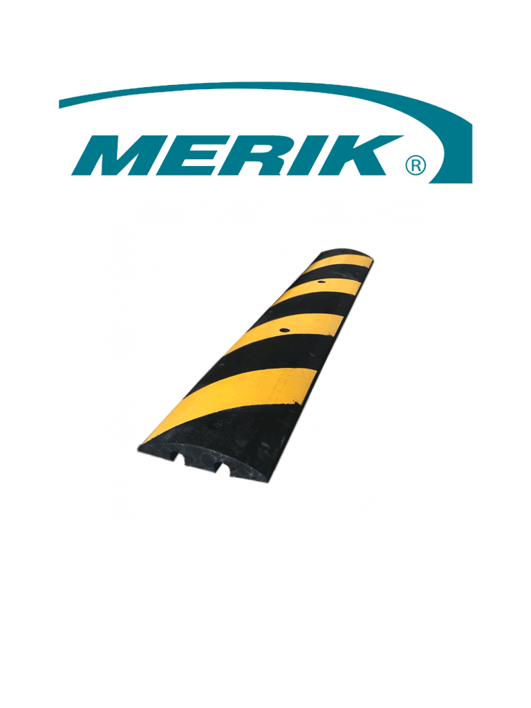 MERIK T6FT - Reductor de velocidad o tope vehicular LIFTMASTER / 100% Caucho RECICLADO / Negro con amarillo