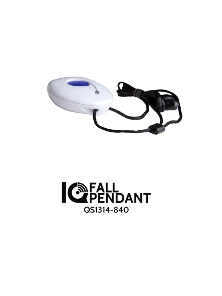 QOLSYS IQFALLPENDANT - QS1314-840 Botón de Emergencia de Caída Inalámbrico para Qolsys QS1314-840. Detecta automáticamente si el usuario cae o puede presionar el botón para pedir ayuda.