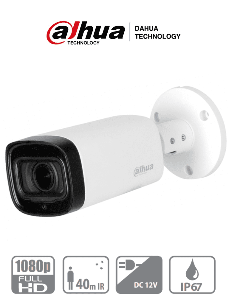 DAHUA COOPER B4A21VF - Camara Bullet Varifocal de 2 Megapixeles/ Lente de 2.7 a 12mm/ IR de 40 Mts/ DWDR/ IP67/ Menu OSD/ Soporta: HDCVI/AHD/TVI y CBVS/