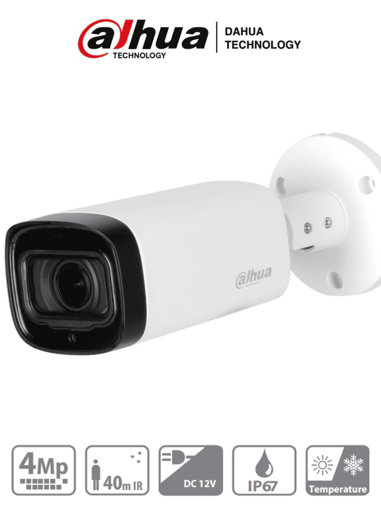 DAHUA COOPER B4A41VF - Camara Bullet Varifocal de 4 Megapixeles/ Lente de 2.7-12 mm / IR de 40 Mts/ IP67/ DWDR/