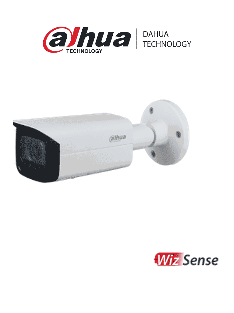 DAHUA IPC-HFW3241TN-ZAS-27135- Camara IP Bullet de 2 Megapixeles/ WizSense/ Lente Motorizado de 2.7 a 13.5mm/ IR de 60 Metros/ H.265+/ WDR Real/ Protección Perimetral/ E&S de Alarma/ IP67/ PoE/ SMD Plus/ #ÉxitosDahua