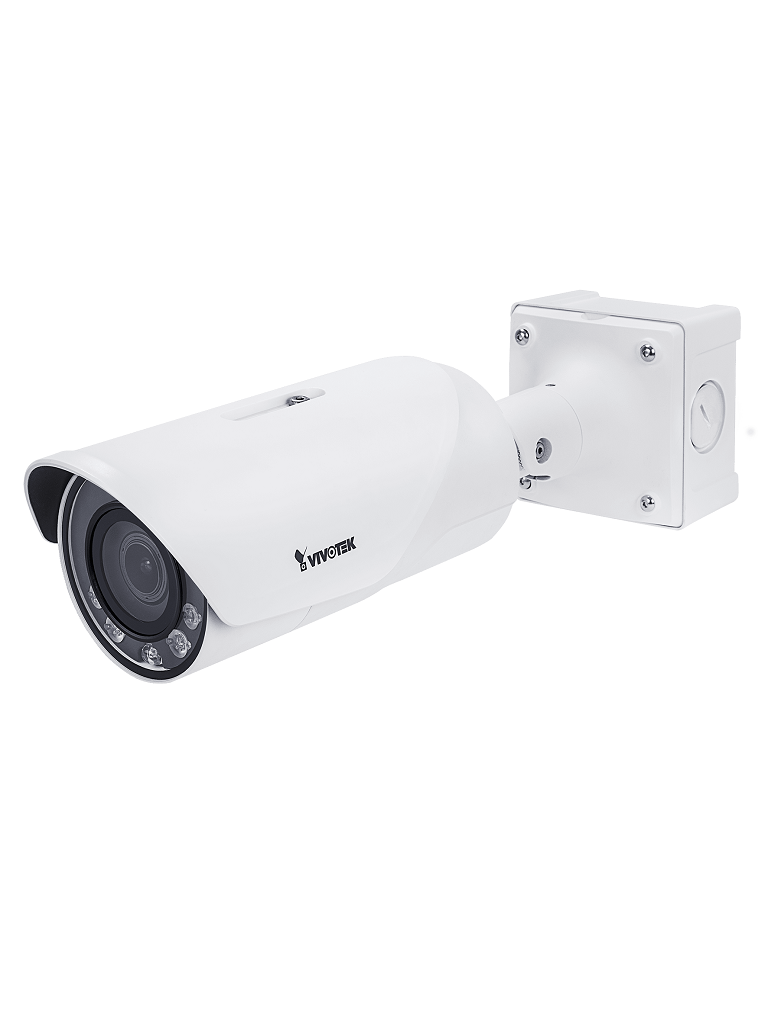 VIVOTEK IB9391-EHT - Cámara IP Bullet Exterior 8 Megapixeles/4K/ Lente Varifocal 3.9-10mm/ Smart IR II 50mts/ WDR Pro/Smart VCA Incluido/Smart Stream III/ Visión SNV/ Ciberseguridad Trend Micro/Smart Motion/Protección IP67, IK10, Nema4X/ ONVIF