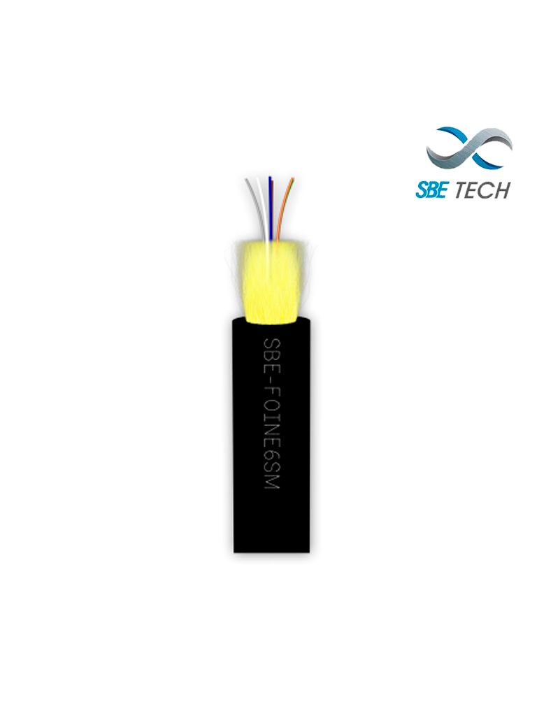 SBETECH SBE-FOINE6SM - Fibra óptica para uso interior/exterior 9/125µ , OS1, 6 hilos / Monomodo / Precio por metro / Venta en multiplos de 100 mts