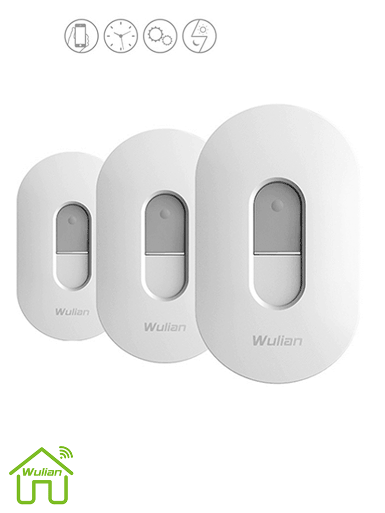 WULIAN DOORBELLBUT- Botón de timbre para puerta conexión Zigbee/ Funciona como botón de emergencia, timbre, puede asignarse para creación y control de escena en Aplicación desde smartphone