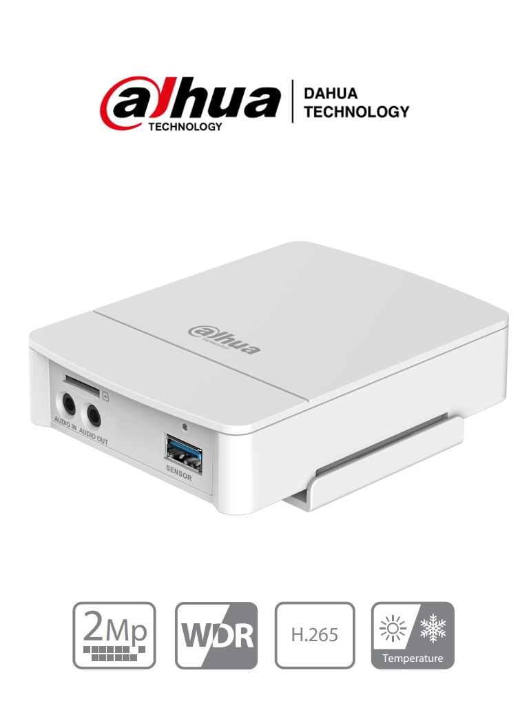 DAHUA IPC-HUM8231-E1 - Unidad Principal para Camara Pinhole de Red/ 2 Megapixeles/ H.265+/ WDR/ Ranura para MicroSD/ Requiere Unidad de Lente IPC-HUM8231-L1/