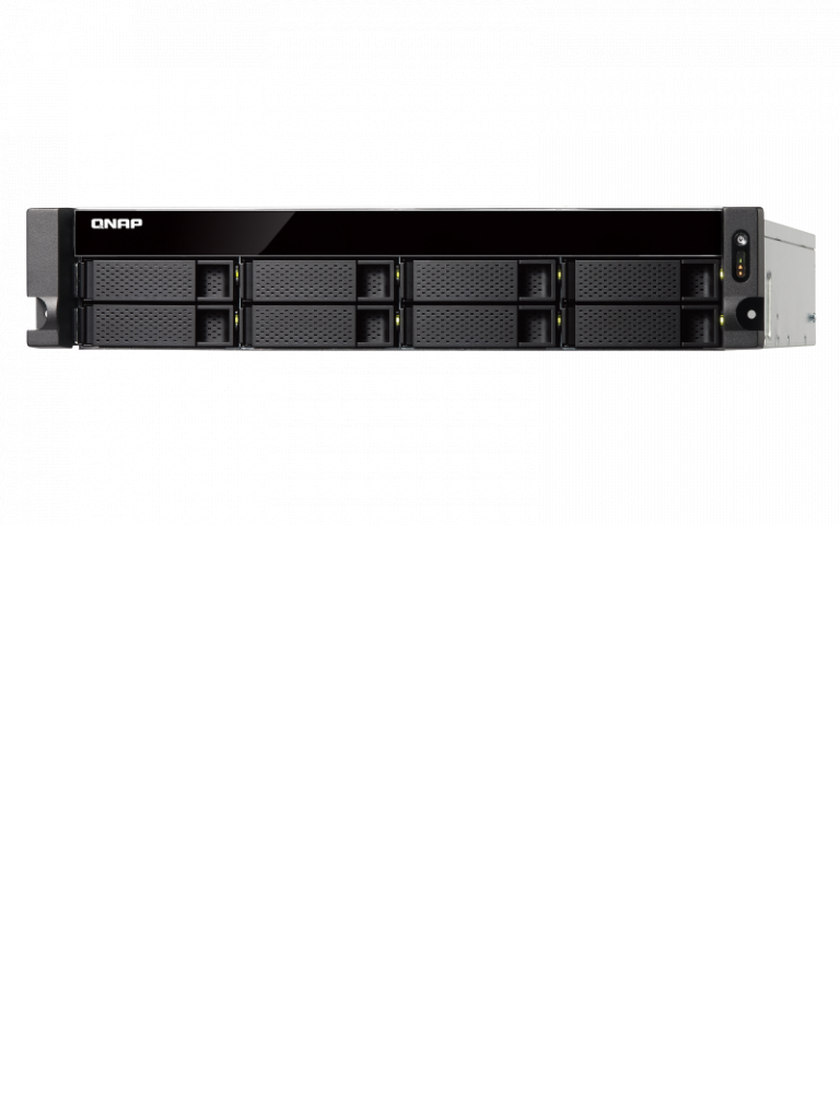 QNAP TS863XURP4G - NAS Servidor de archivos / 8 Bahias SATA / Procesador QUADCORE 2 GHZ / 4GB RAM Expandible / 4 Puertos GBE / 1 Puerto RJ45 10G / 5G / 2.5G / 1G