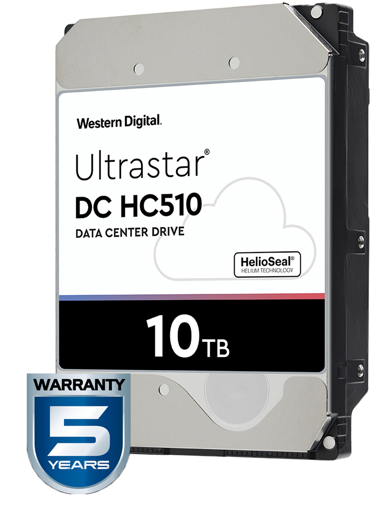 WESTERN HUH721010ALE604 - Disco duro de 10 TB / Serie ULTRASTAR / Recomendado para servidores / Videovigilancia / Sin limite de bahias / 7200RPM / SATA 3 / 6GBS / 256MB/