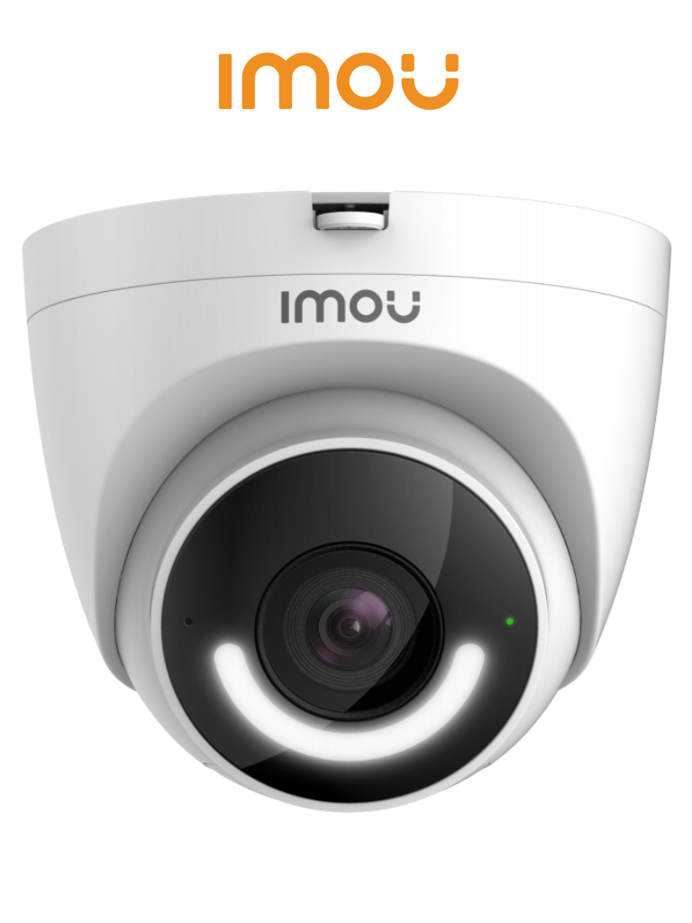 IMOU Turret (IPC-T26EN-0280B-imou) - Camara IP Domo Wifi de 2 Megapixeles/ Disuasión activa/ Sirena Integrada/ Led de Alta Potencia/ Microfono Integrado/ Audio Bidereccional/ Detección de Humanos/ IR 30 Mts/ IP67/ Ranura para MicroSD/