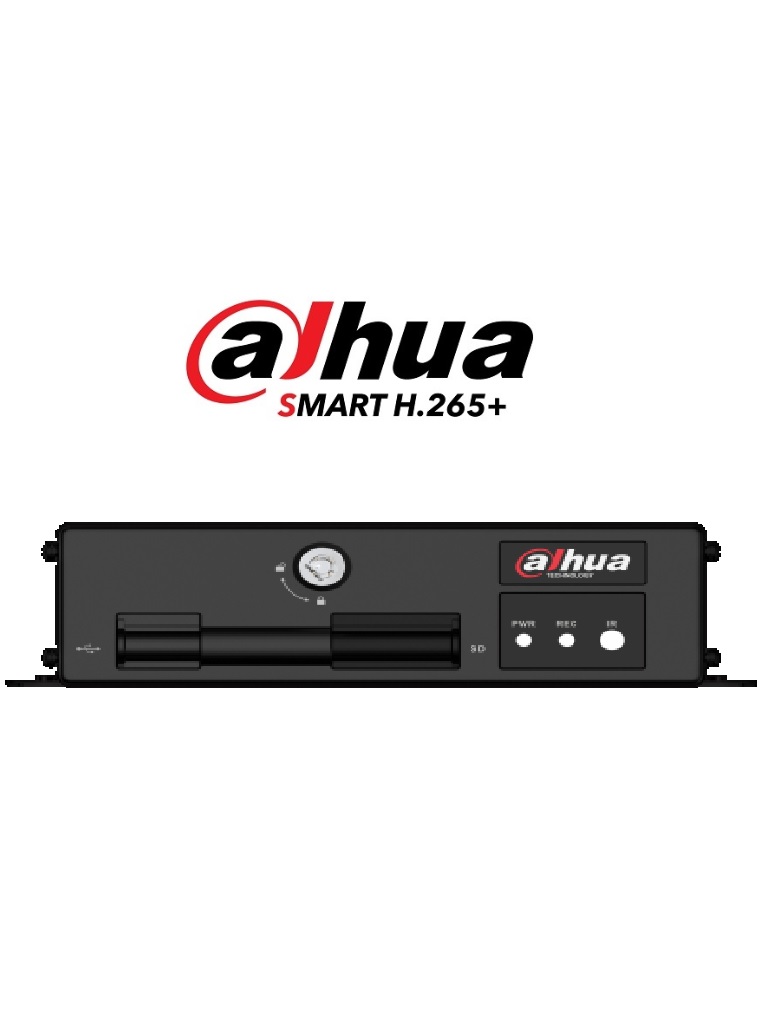 DAHUA MXVR1004GC - DVR Movil 4 canales 1080p / 1 Canal IP adicional / H.265 / 3G / GPS / 2 Ranuras para SD/