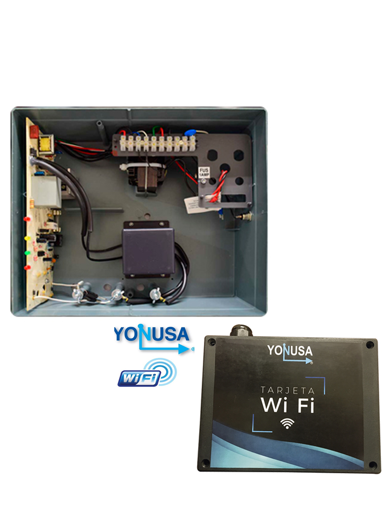 YONUSA EYNG12001WIFI - Paquete de ENERGIZADOR de nueva generacion 12 000V / Modulo WiFi para control desde SMARTPHONE / Hasta 2 500 Mts lineales