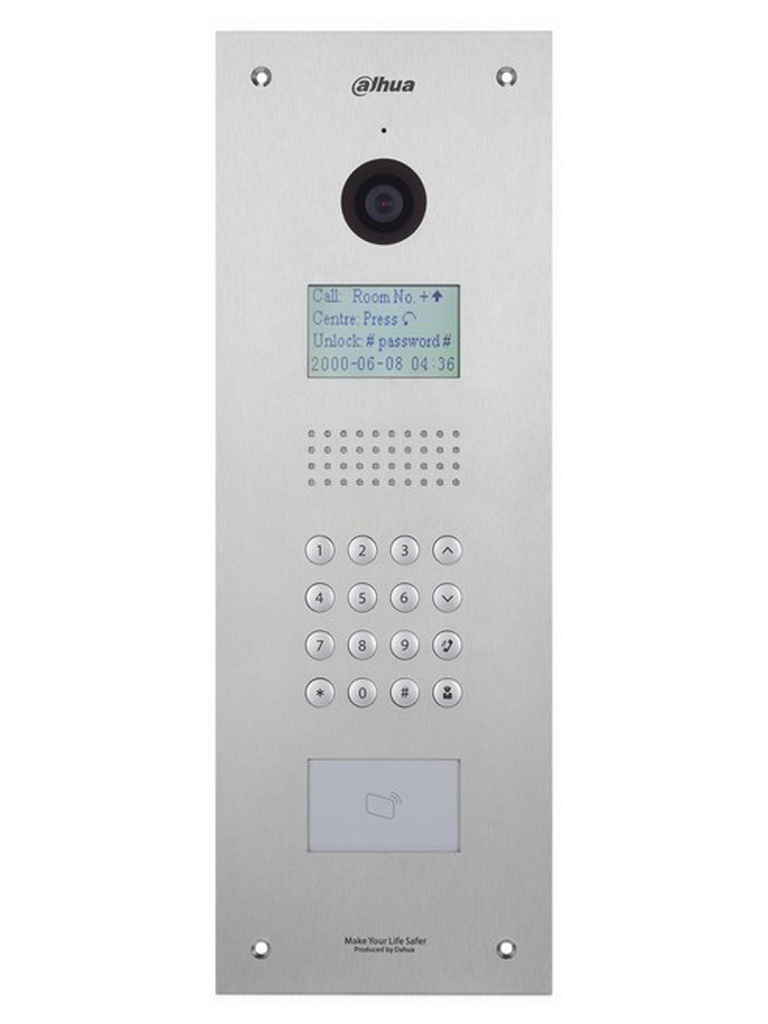 DAHUA VTO1210CX - Frente de calle IP para apartamentos / Camara 1.3 MP / Hasta 1 000 monitores / IK07 / Deteccion de presencia / IP54 / Apertura con tarjeta/ #TocToc