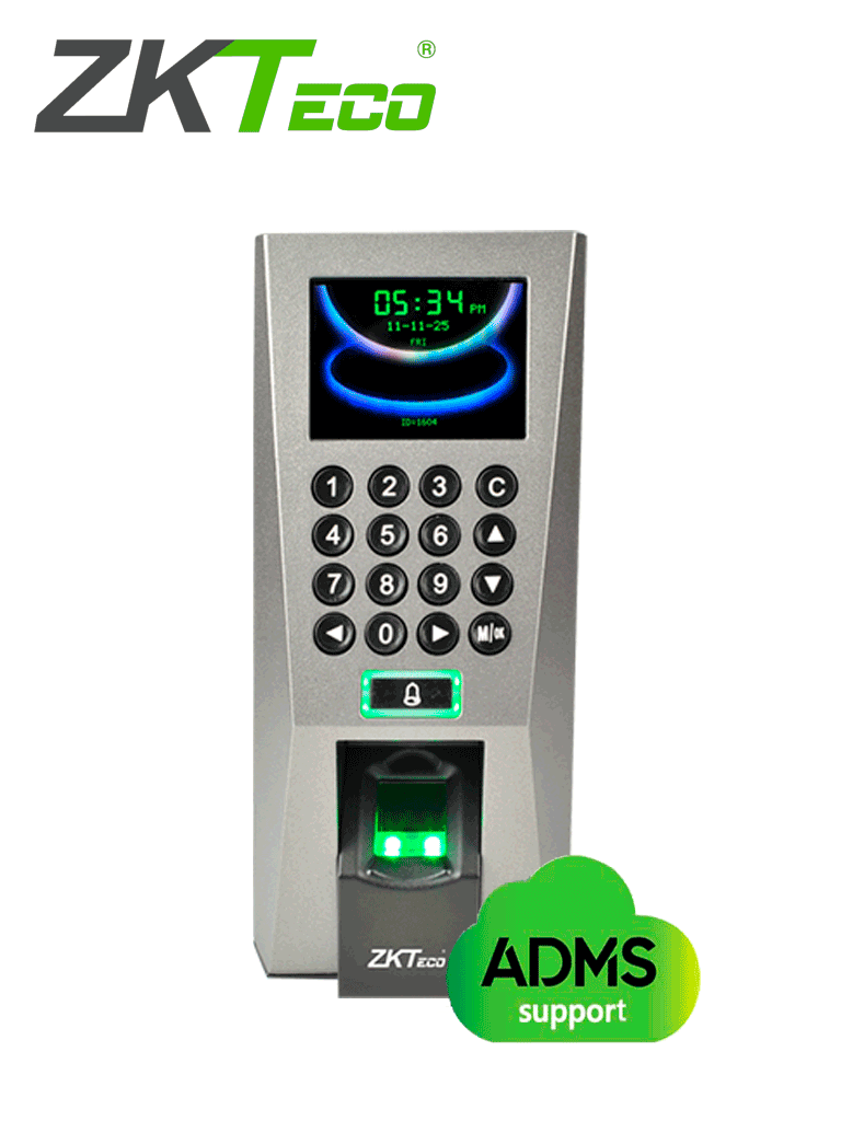 ZKTECO F18MF - Control de Acceso y Asistencia / 3000 Huellas / 5000 Tarjetas Frecuencia 13.56 Mhz / 30000 Registros / Tarjetas MF / TCPIP / USB / Compatible con Software Gratuito ZK Access 3.5