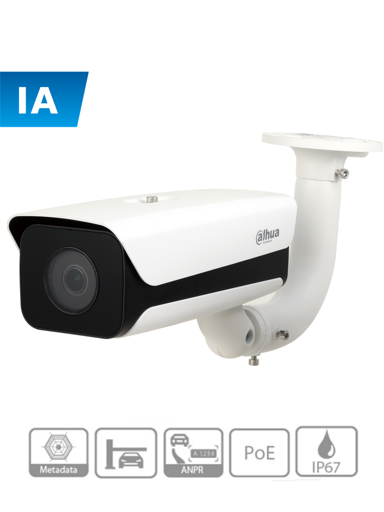 DAHUA ITC215-PW4I-IRLZF27135 - Camara IP ANPR de 2 MP/ H265/ Reconocimiento de placas/ Recomendable para Accesos/ Lente motorizado 2.7 mm a 13.5 mm/ WDR/ IP67