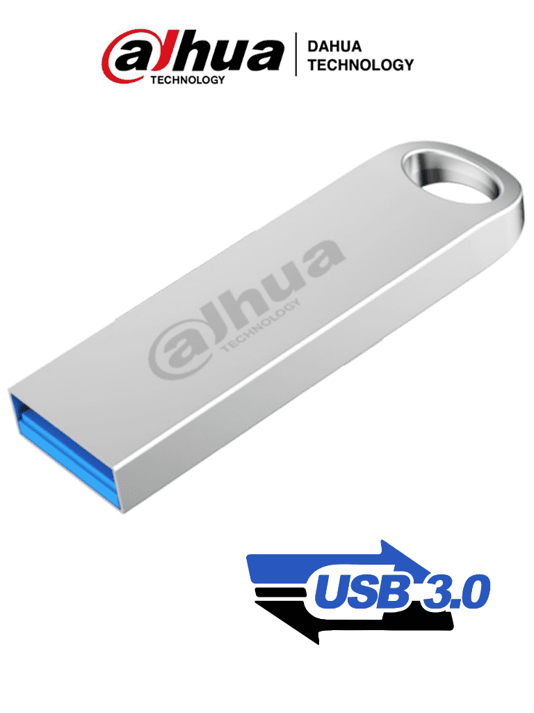 DAHUA USB-U106-30-16GB - Memoria USB de 16 Gb/ USB 3.0/ Lectura y Escritura de Alta Velocidad/ Sistema de Archivos FAT32/ Compatible con Windows, macOS, Linux y Otros Sistemas/