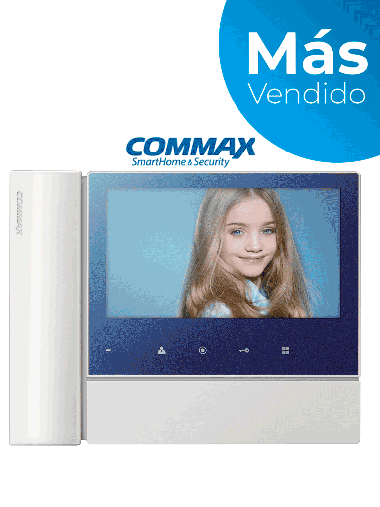 COMMAX CDV70N2 - Monitor para videoportero de 7 pulgadas con auricular, soporta hasta 2 frentes de calle con función de apertura de puerta/ Arma tu Kit con el frente de calle modelo DRC40K